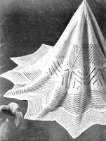 princess shawl knitting pattern from 1950s