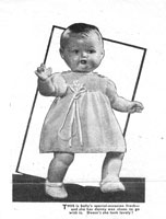 vintage 17 inch baby doll knitting pattern Sally dress