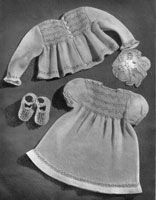 vintage baby knitting dress set