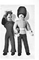 vintage navy and army dolls 1940s