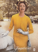 Great vintage ladies dress and jacket knitting pattern