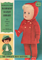 Great vintage doll knitting pattern for doll measuring 12 and 14 inches
