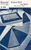 vintage knnitting pattern for rugs