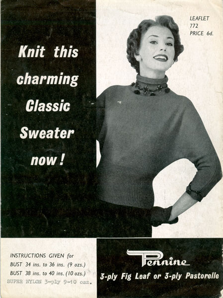 vintage patterns black and white. Knitted in vintage 3ply,