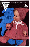 Vintage dolls knitting pattern for a cute pram set in Double Knitting